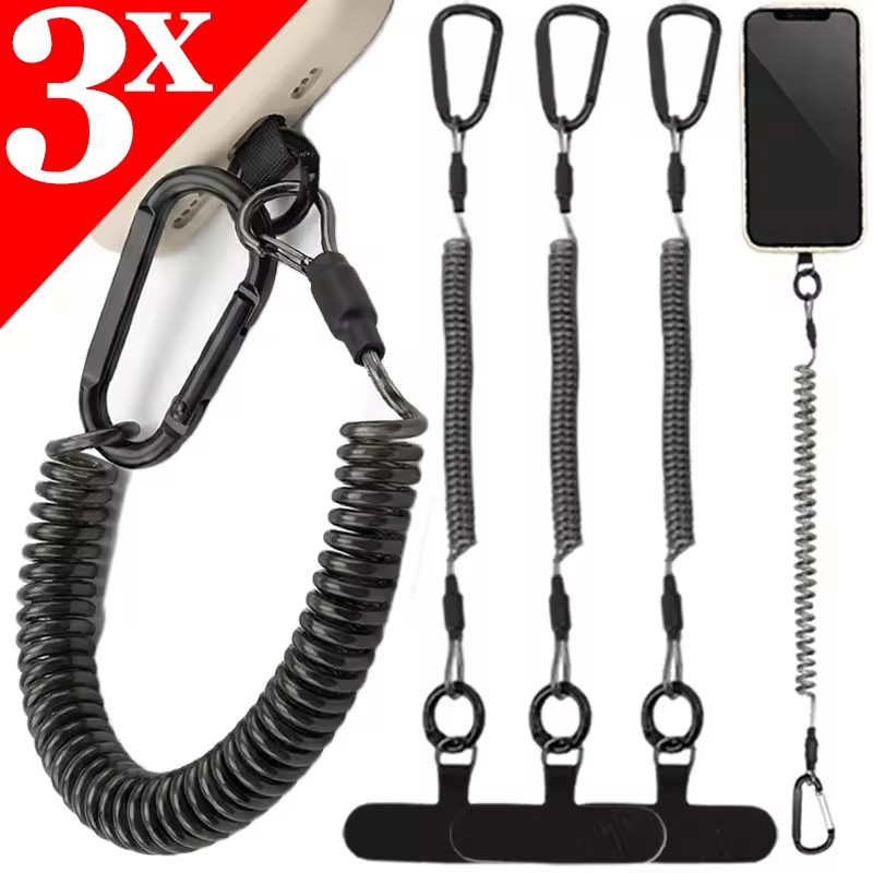 Anti-Lost Flexible Phone Ropes - огляд і ціна Carabiner Keychain