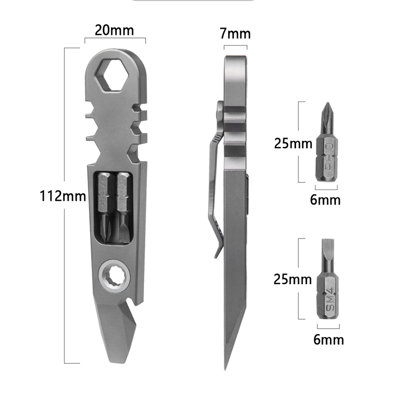 Outdoor Portable EDC Multifunc - огляд і ціна Titanium Pry Bar