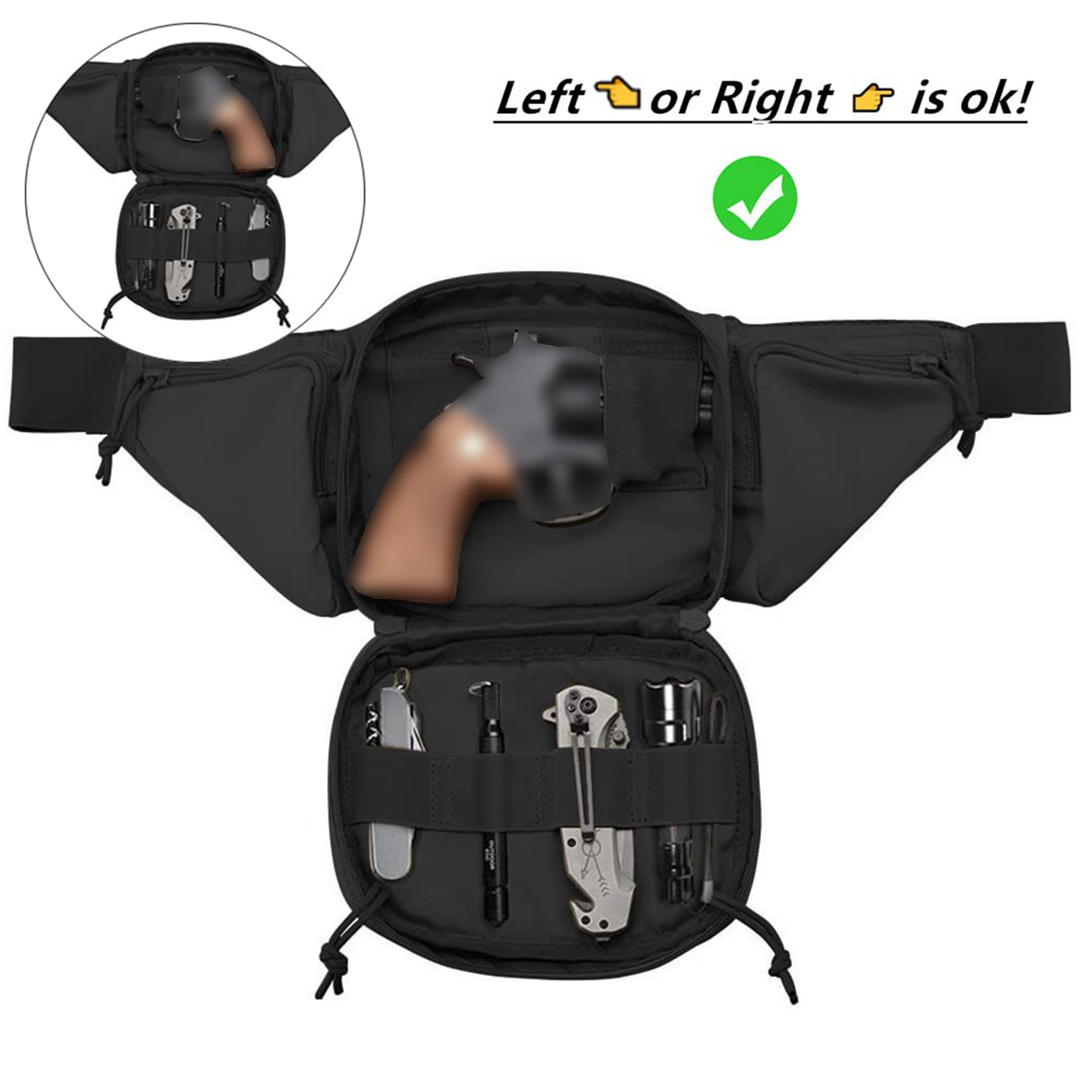Tactical Fanny Pack Gun Holste - огляд і ціна Edc Concealed Carry Fanny Pack